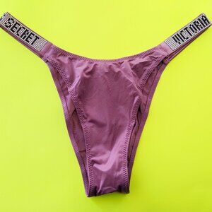 Victoria's Secret Very Sexy RHINESTONE Shine Logo Size S Brazilian Panty